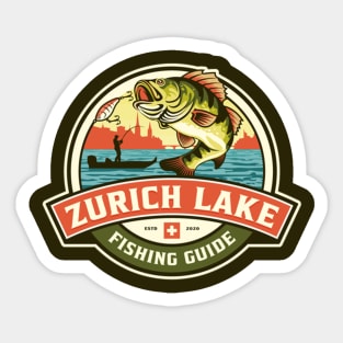 Fishing Adventure In Zurich Lake Sticker